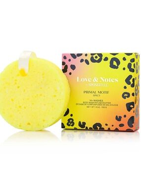 Spongelle Yellow Round Bath Buffer with Loop